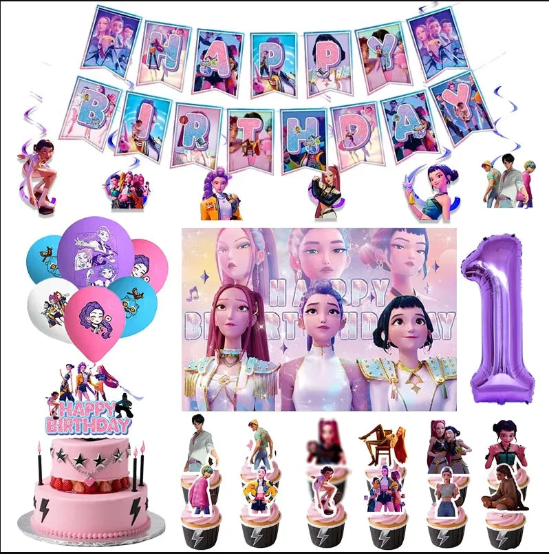 Kpop Demon Hunter Birthday Gift Bag Paper Box Party Favors Goodie Filler Candy Box Storage Party Supplies