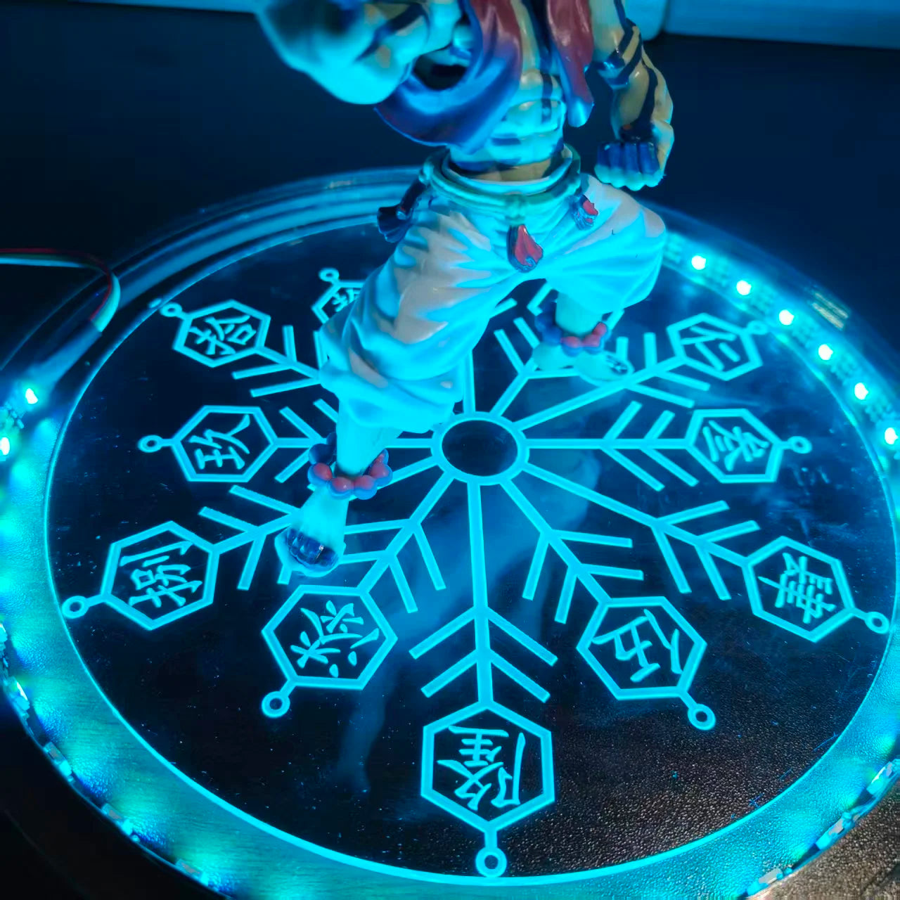 Demon Slayer Infinity Castle Anime Akaza Compass Needle Skill Action Figures & Lamp DIY Collection