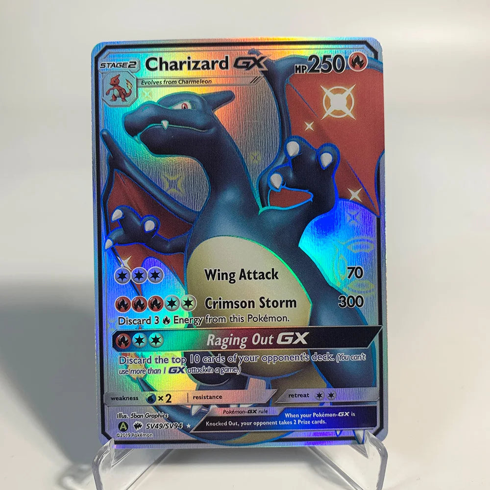 Charizard Pokemon Cards Shining CHolographic Ex GX VMX Hobbies Rare Collection