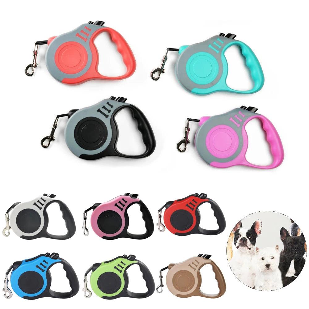 3m/5m Dog Leash Strong Nylon Puppy Lead For Small Medium Large Dogs Cats Automatic Retractable Durable Yorkshire Pet Supplies
