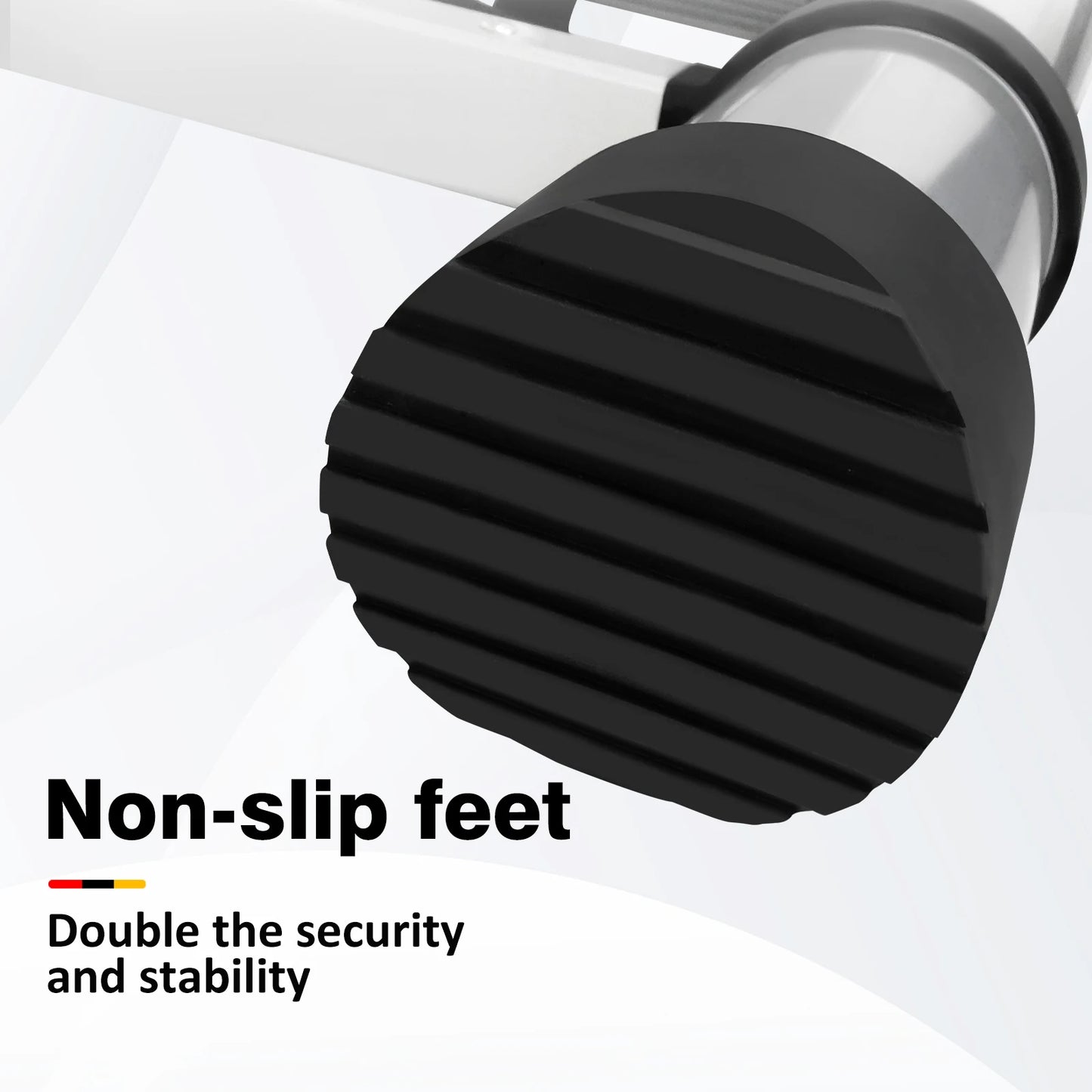 Multi-Size Aluminium Telescopic Ladder with Non-Slip Feet,Adjustable Lightweight Ladder