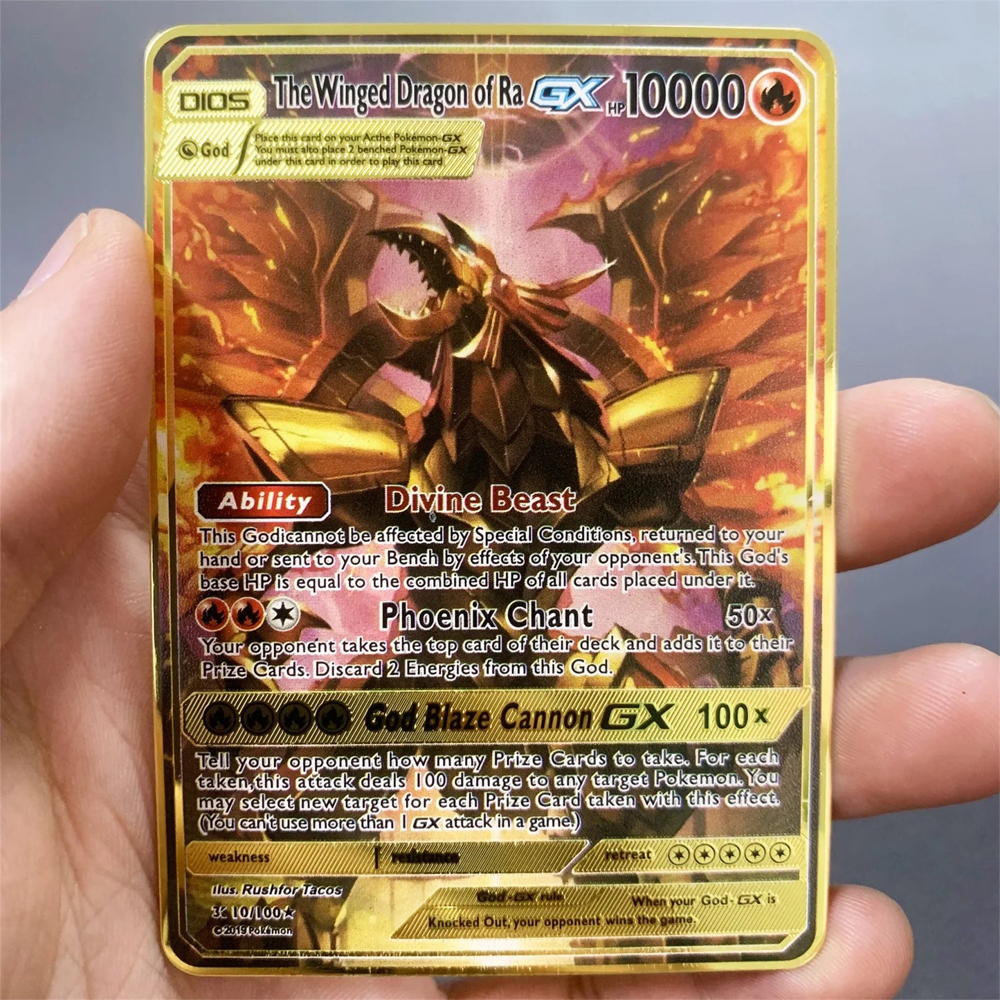 10000 Arceus Vmax DIY Golden Pokemon Metal Cards English in Iron Pokmo Letters Collection Card