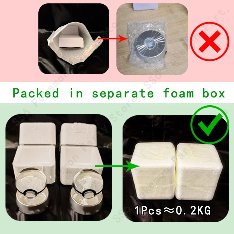 Pokemon Crystal Ball 3D Pikachu Gengar Mewtwo Night Light Lamp