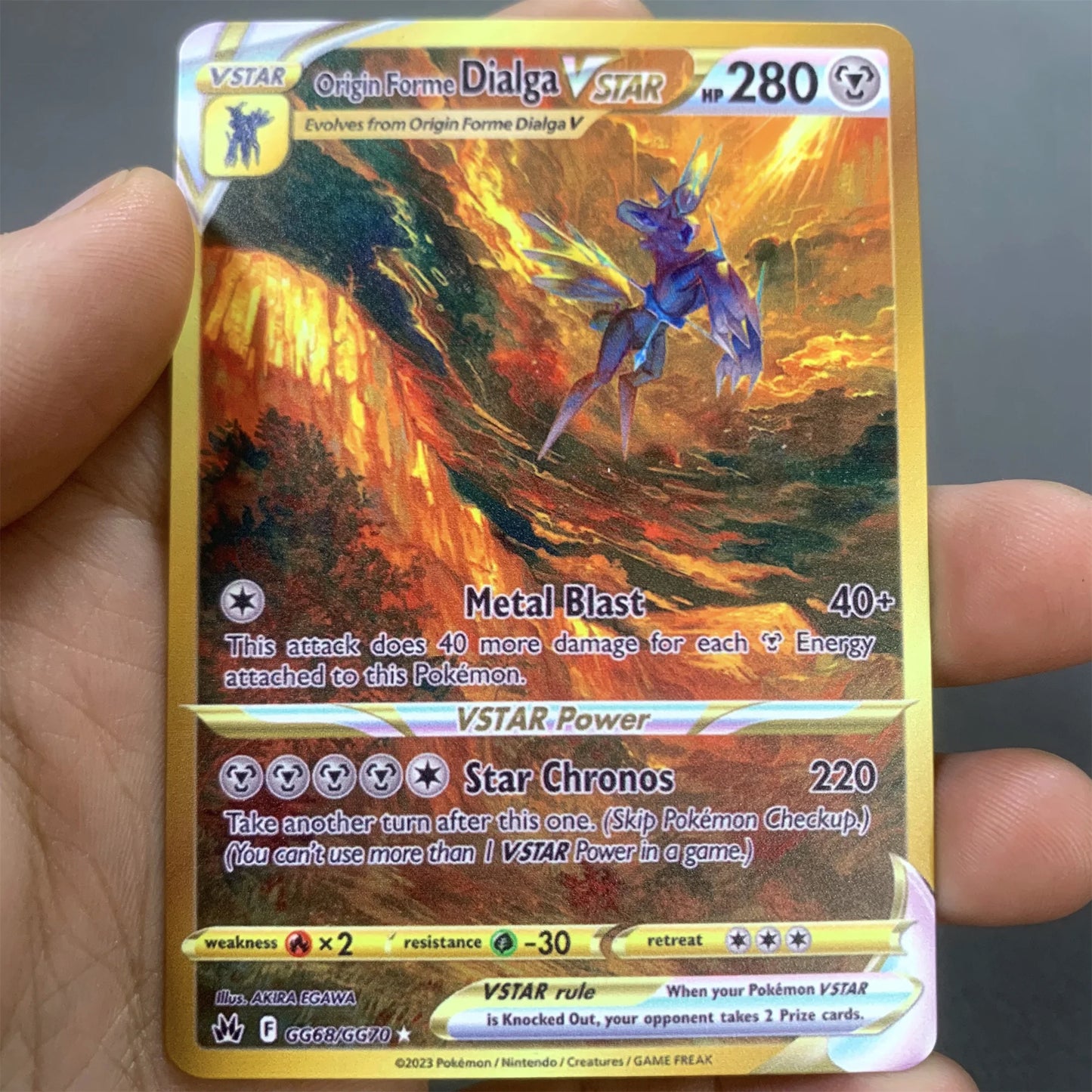 10000 Arceus Vmax DIY Golden Pokemon Metal Cards English in Iron Pokmo Letters Collection Card