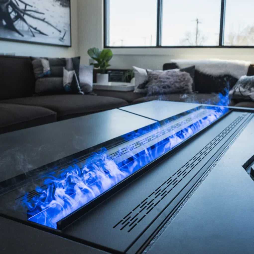 Water Electric Fireplace 3D Remote Control APP Interior Decoration Steam Mist Embedded Realistic Flame