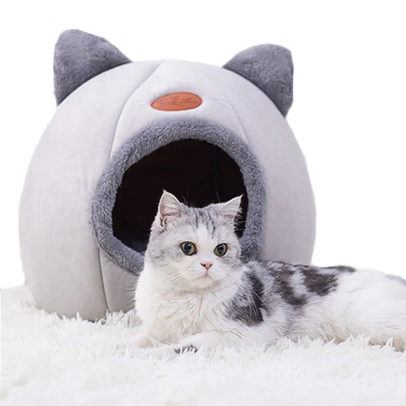 New Deep Sleep Comfort Cat Bed Iittle Mat Basket Cave Nest