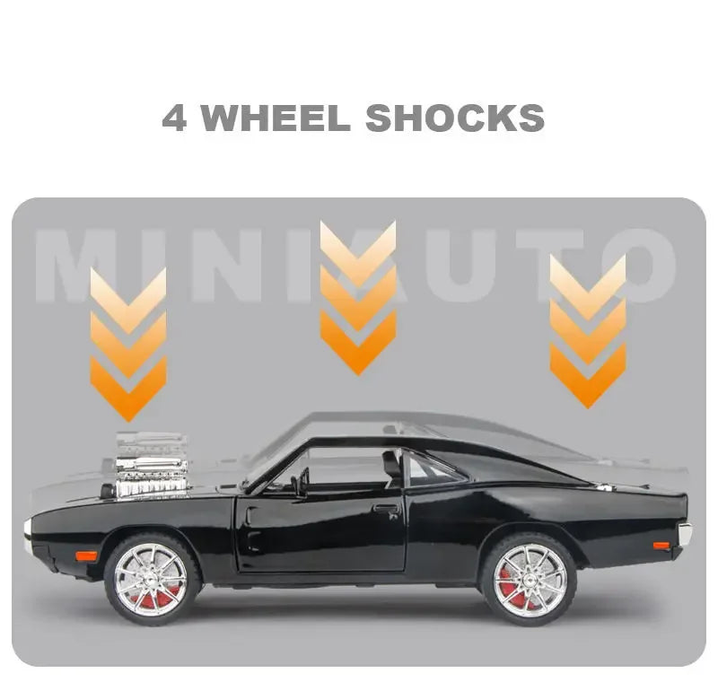 1:24 Dodge Charger Alloy Muscle Car Model Die-cast Vehicles Sports Car Model Simulation Sound And Light