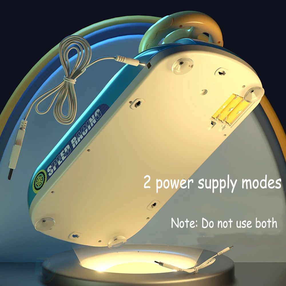 Racing Car Electronic Adventure Game Steering Wheel Driving Toy Children Simulation Vehicles With Music Sound For Kids