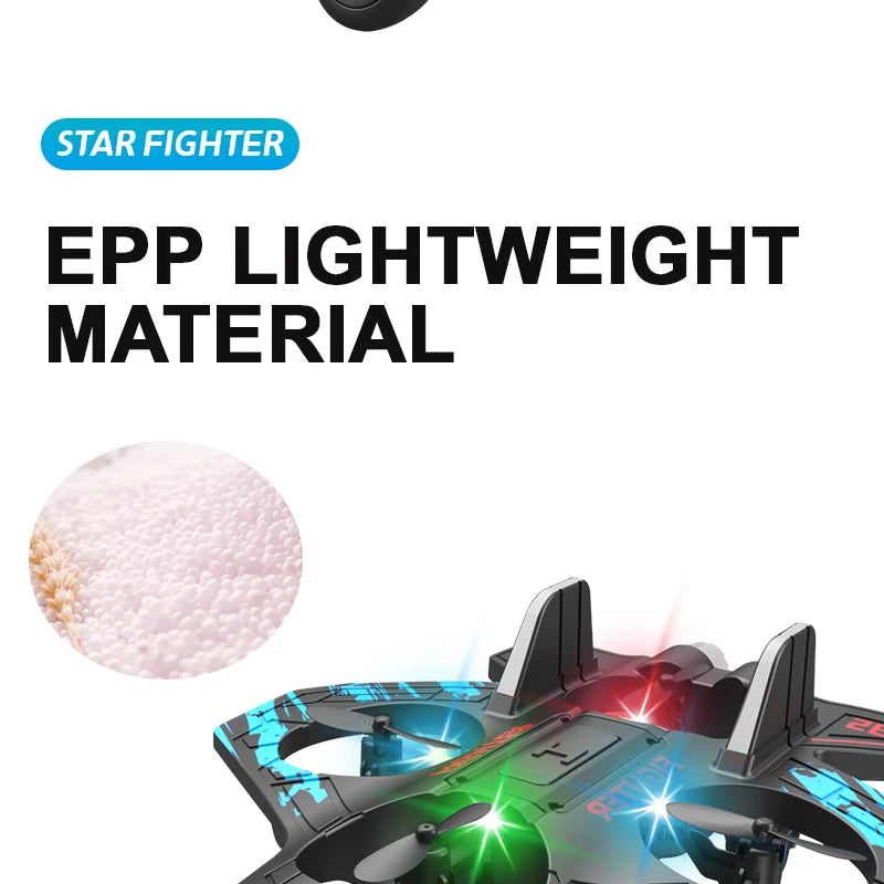2.4G Remote Control Fighter Electric Foam Glider Stunt Tumbling UAV Helicopter with LED Lights
