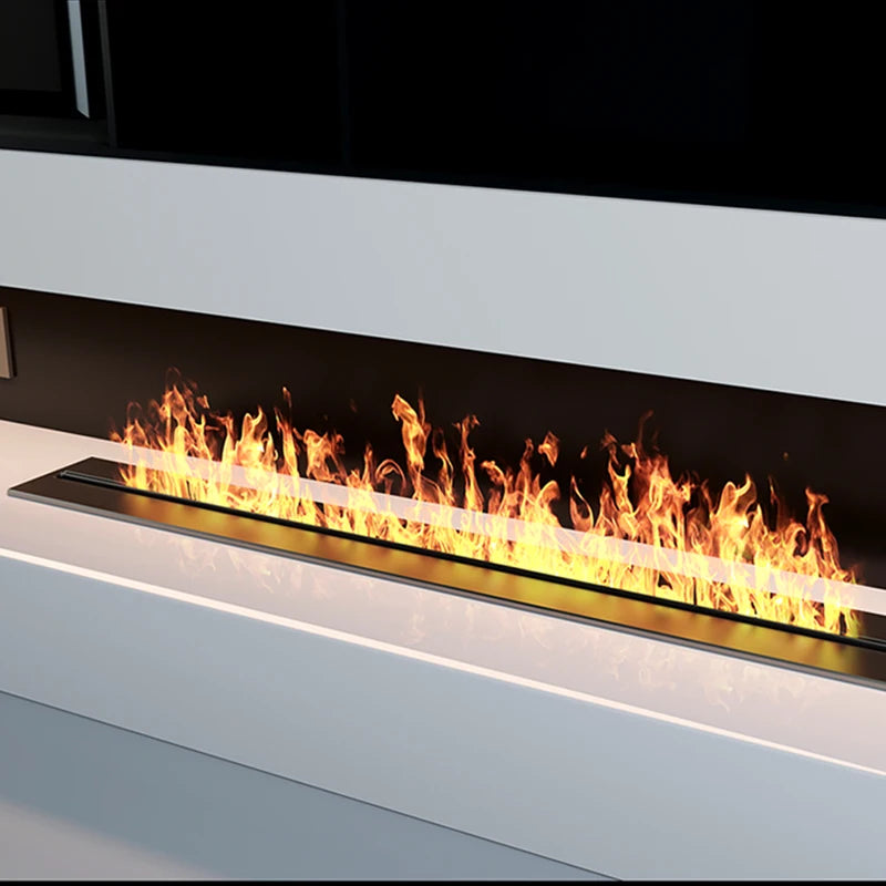 Water Vapor Fireplace Germicidal UV Lamps Customized 3D Flame Electric Fireplace Tv Stand