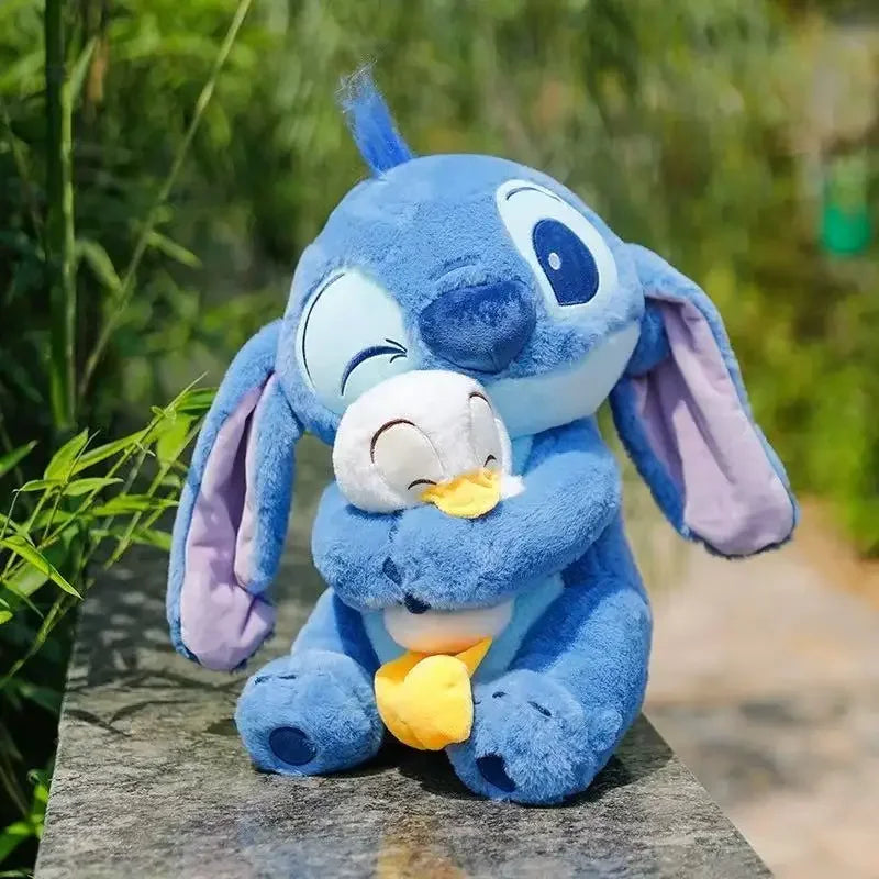 New Disney 20cm Plush Doll Stitch Lilo Cute Duck Stuffed Toy Children's Birthday Gift