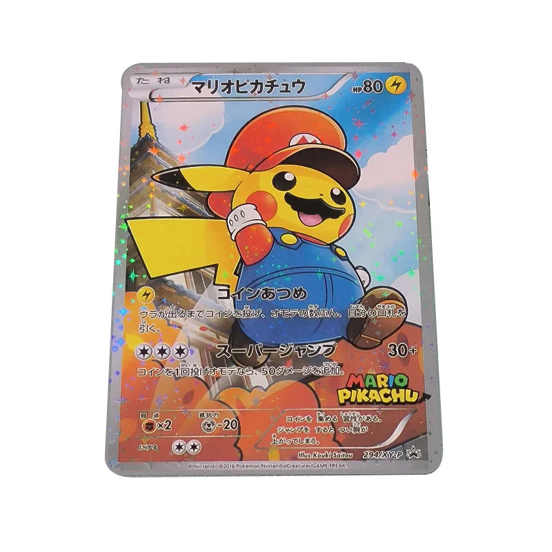 10PCS/Set DIY PTCG Japanese Version Self-made Pocket Monster Card Cartoon Anime Peripheral Collection Game Card