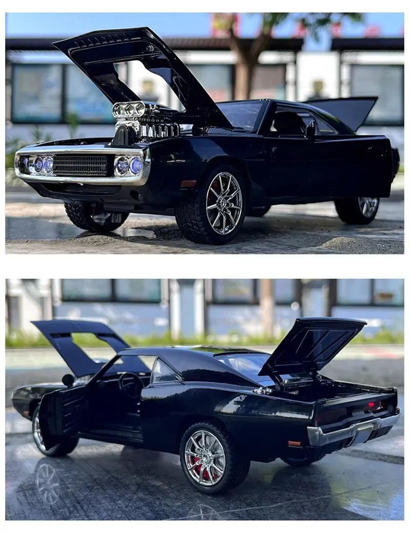 1:24 Dodge Charger Alloy Muscle Car Model Die-cast Vehicles Sports Car Model Simulation Sound And Light