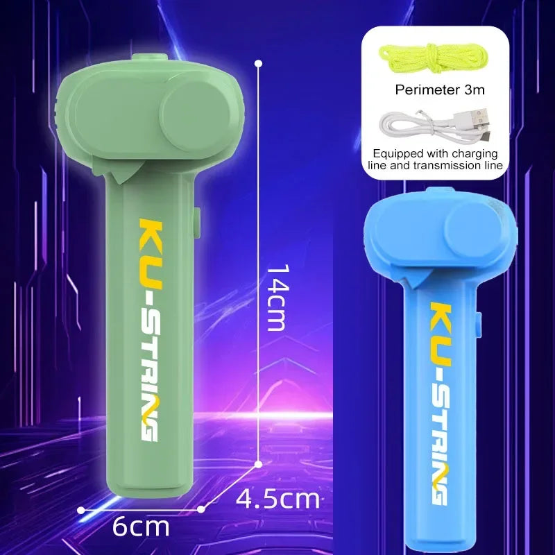 Light Toy String Glow In The Dark String Rope Launcher Luminous Portable Handheld String Stress Relief Toys For Kids