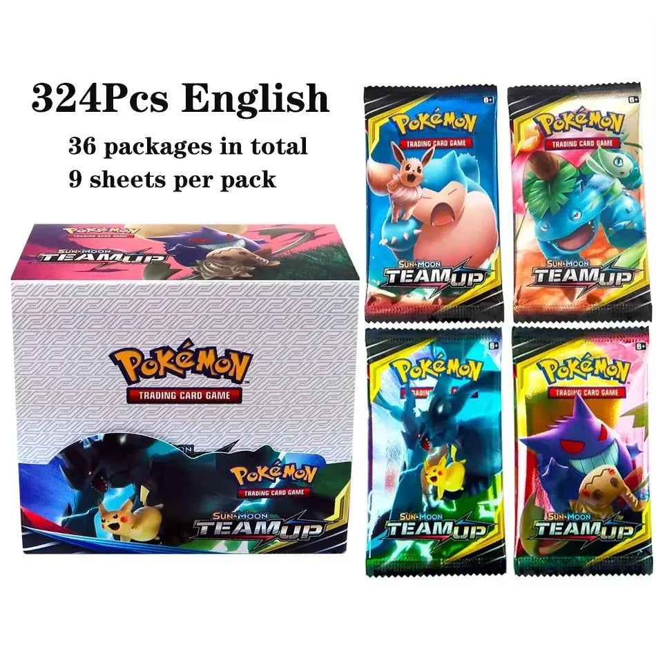 2025 324Pcs Pokemon Cards Sun & Moon Evolutions Unified SHINING Booster Box Collectible Tradiner Card Game toy
