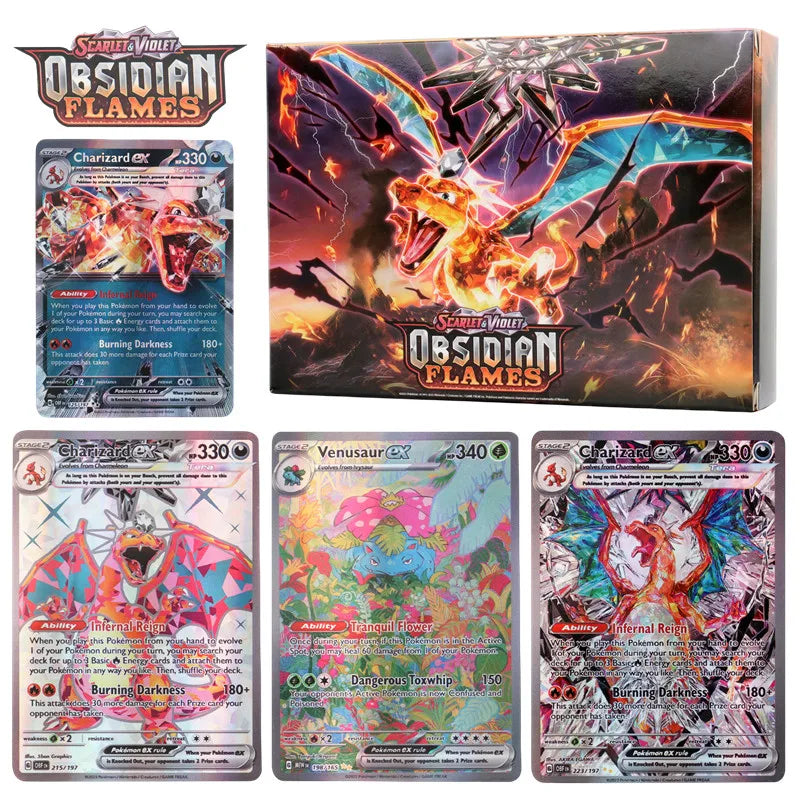 60/100Pcs English Pokemon Card 1996 Year Shining Charizard Pikachu Mewtwo trade Card Kids Pokemon Toy