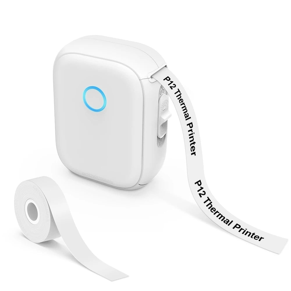 Portable Mini Printer Thermal Printer Adhesive Sticker Labelling Machine P12