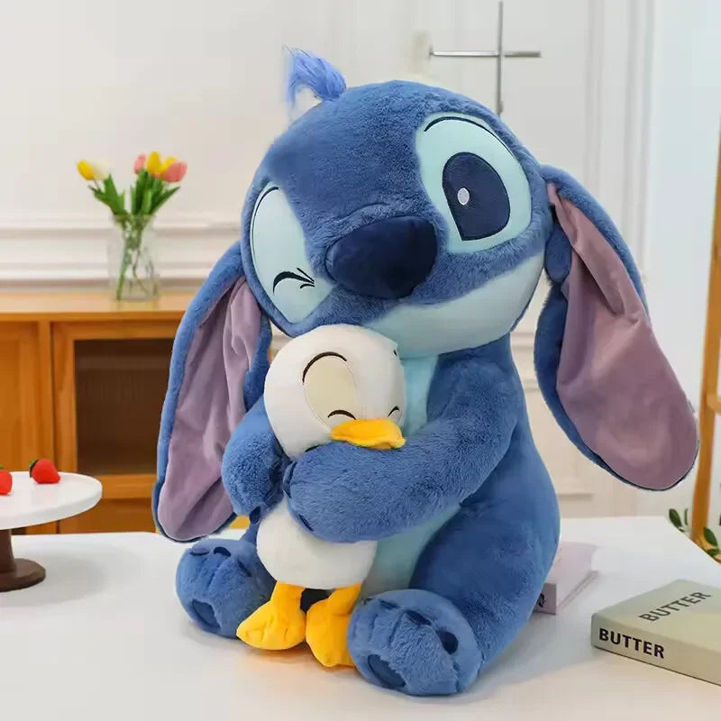 New Disney 20cm Plush Doll Stitch Lilo Cute Duck Stuffed Toy Children's Birthday Gift