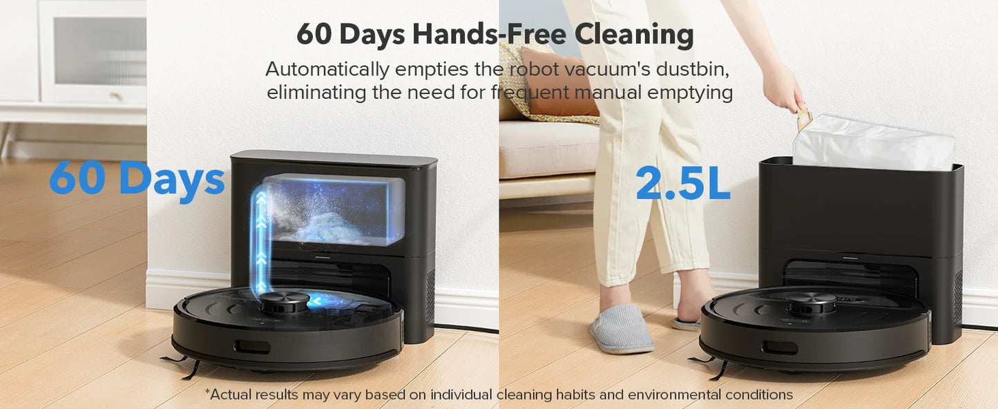 Lubluelu L20Max Self-Emptying 3-in-1 Robot Vacuum Mop - 6000Pa Suction LiDAR Navigation Large Dust Bag Hands-Free 120min Runtime