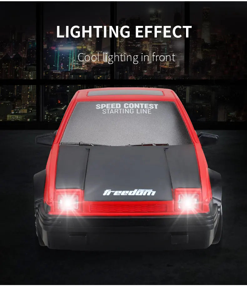 1:24 High Speed RC Drift Vehicle Cars Mustang 4WD Remote Control Racing Car Gift Toy