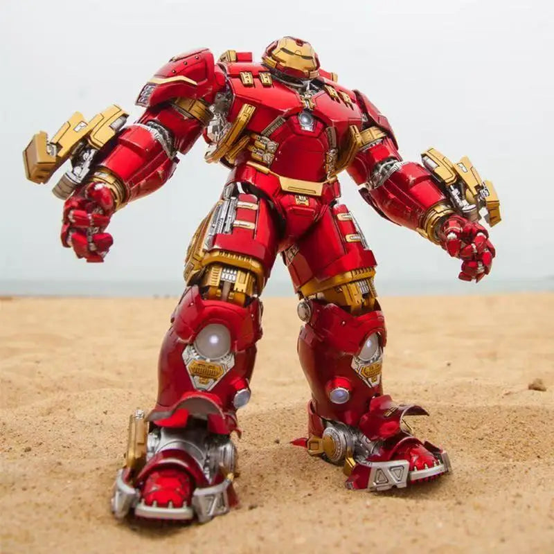 Comicave Iron Man MK44 Hulk Buster, Alloy Material, 29cm in Height, LED Articulated Figure, Collectible Model