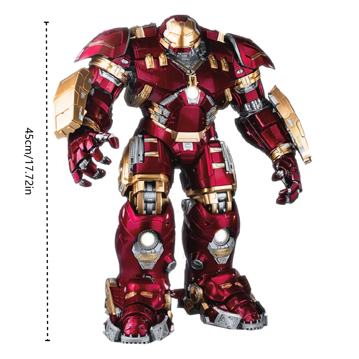 Marvel Anti-Hulk Armor Assemble Toy Movie Character Model 18 Inches Action Figures LED Emit Light Model Gift