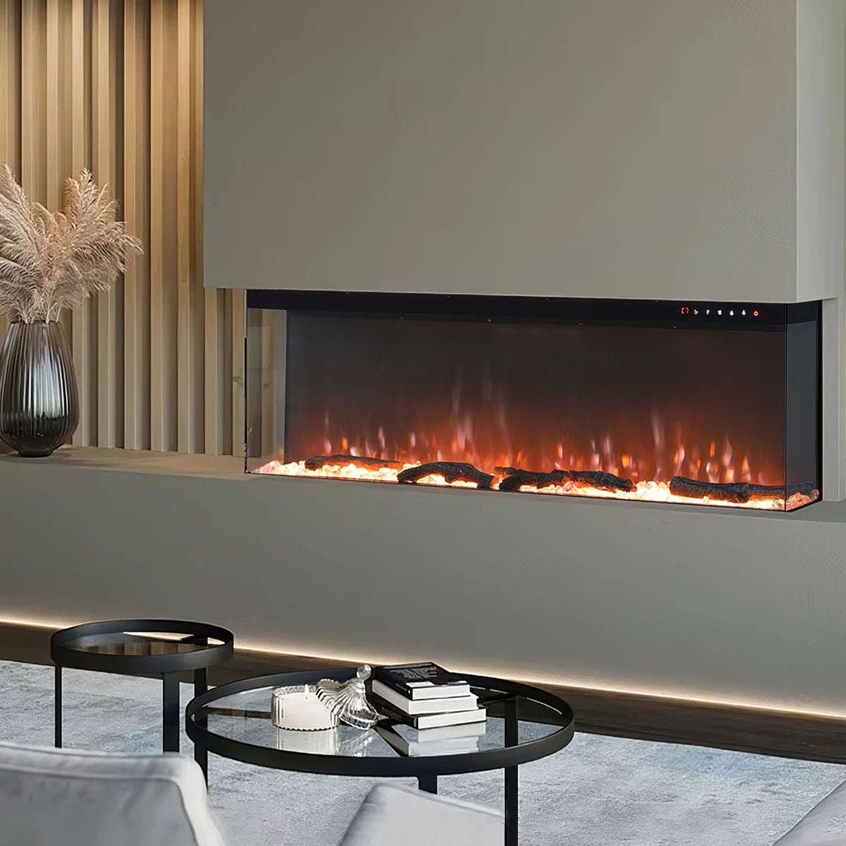 Recessed/Freestanding Electric Fireplace Wall Mounted Home Decoration Multi Size With Remote