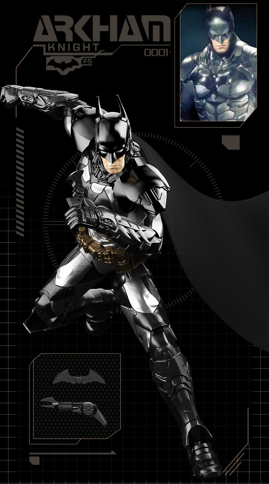 New F5 Batman Arkham Knight Assembled Model Blind Box 7style 10cm Action figures Collection Model Ornaments Toys Gift