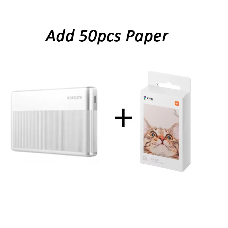 Xiaomi Portable Photo Printer 1S Bluetooth Thermal Print ZINK Inkless Technology Wireless