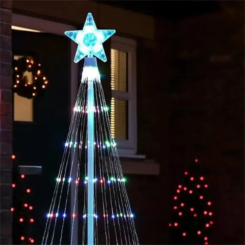 Control Christmas NEW LED Tree Indoor Outdoor Metal Ring Led String Decorative Light