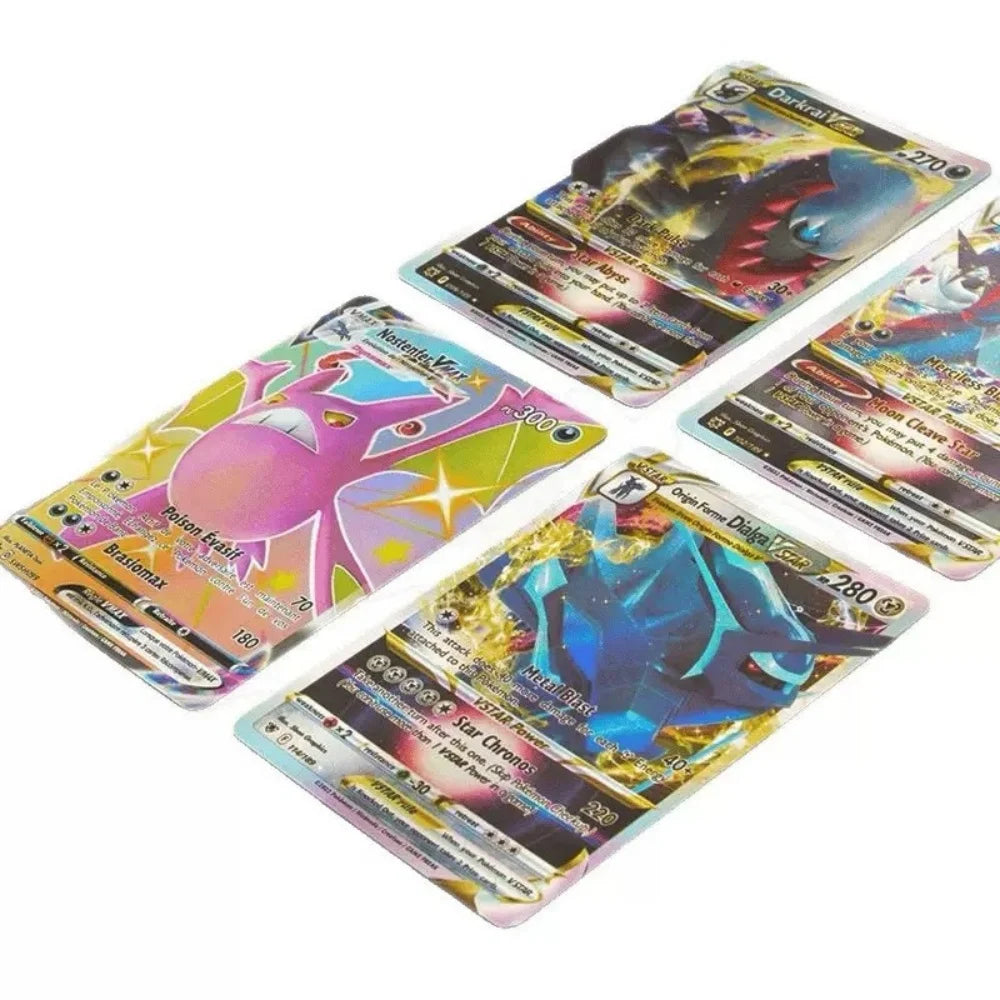 10-100Pcs New English Pokemon Vmax GX Game Battle Card Collection