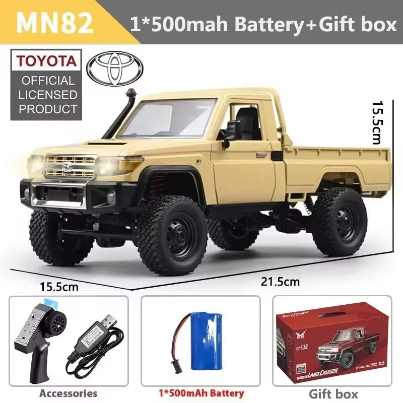 4WD Full Scale RC Pickup Short Truck 2.4G Remote Control Climbing Off-road Car Toys for Kids Christmas Gift
