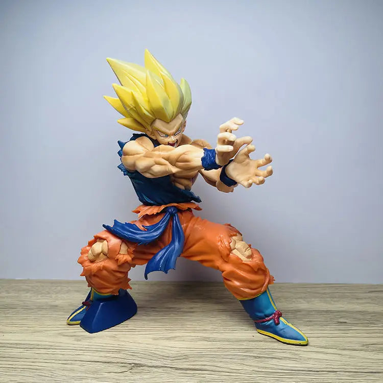 Dragon Ball Z Son Goku Battle Damage Shockwave Manga Statue Pvc Action Figurine Collectible Model Doll Toys Gift
