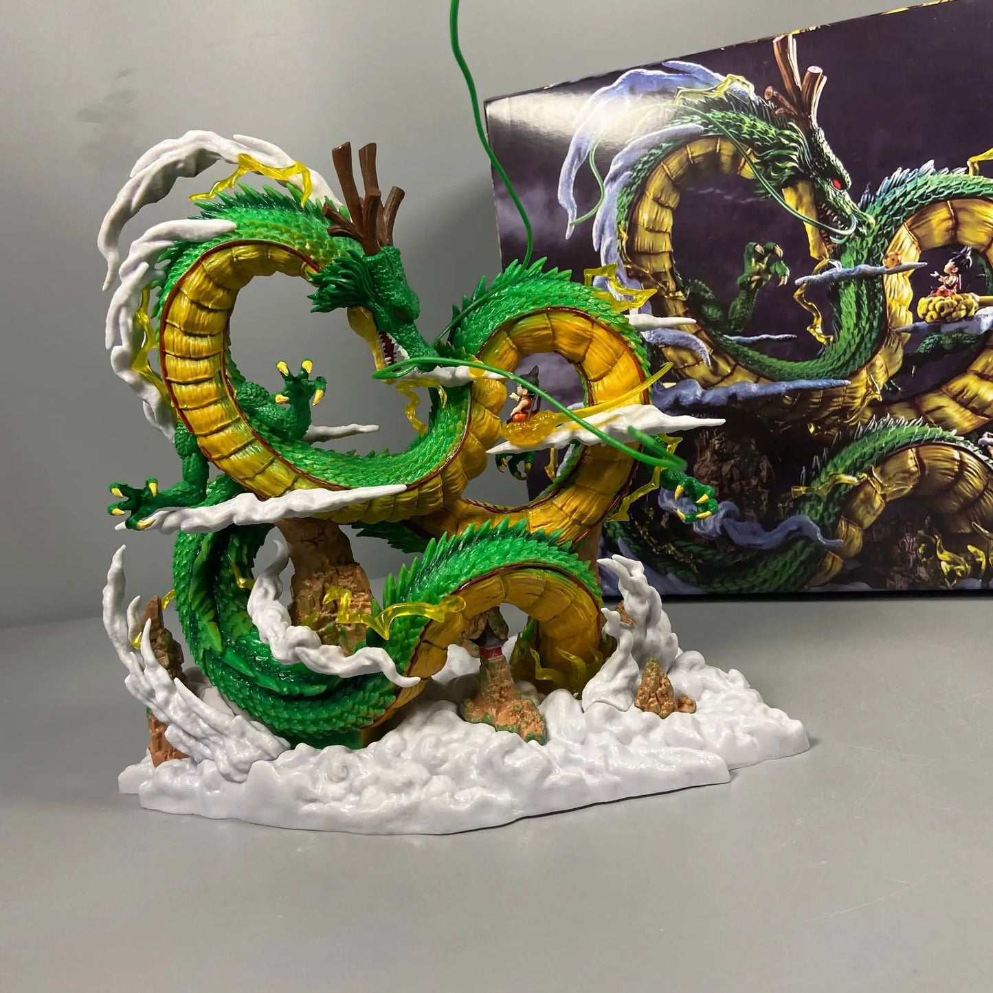 24cm Dragon Ball Anime Figure Shenron Figure Goku And Shenron Figurine Model Pvc Doll Collection Toy