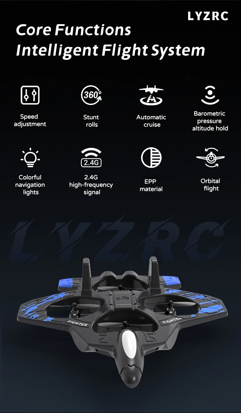 Foam RC Plane 2.4G Remote Control Stunt Glider 360 ° Flying Aircraft with LED for Kids