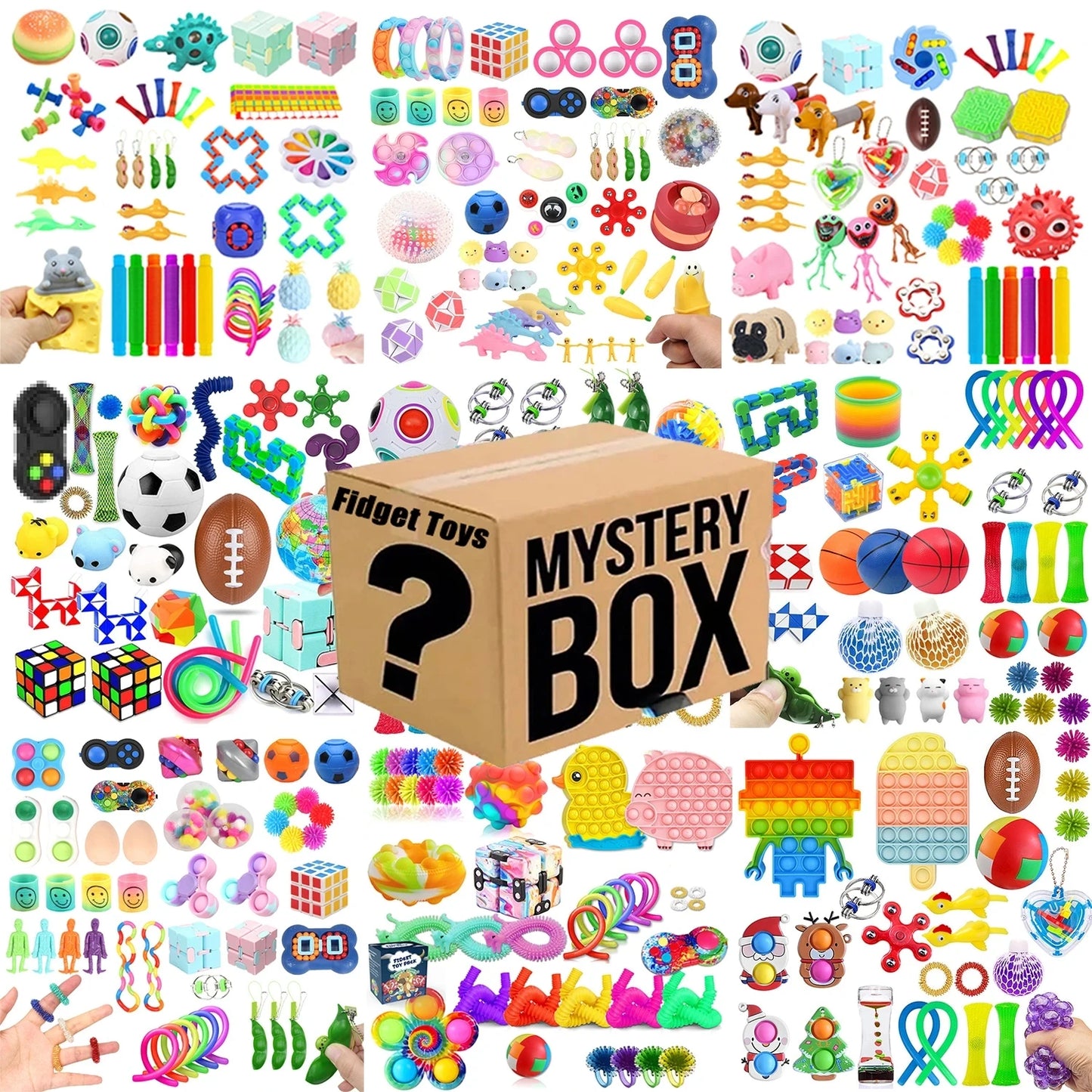 Random Mystery Fidget Toys Bag Pack for Kids Sensory Toys Stress Reliver