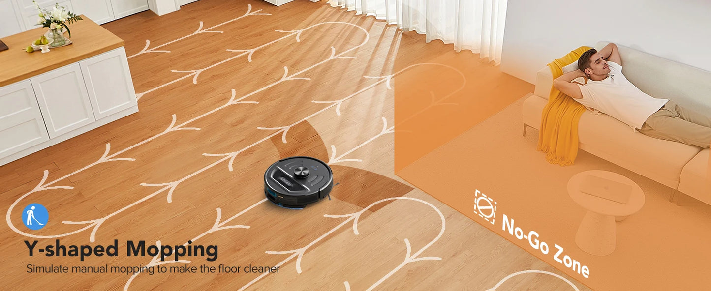 Lubluelu L20Max Self-Emptying 3-in-1 Robot Vacuum Mop - 6000Pa Suction LiDAR Navigation Large Dust Bag Hands-Free 120min Runtime
