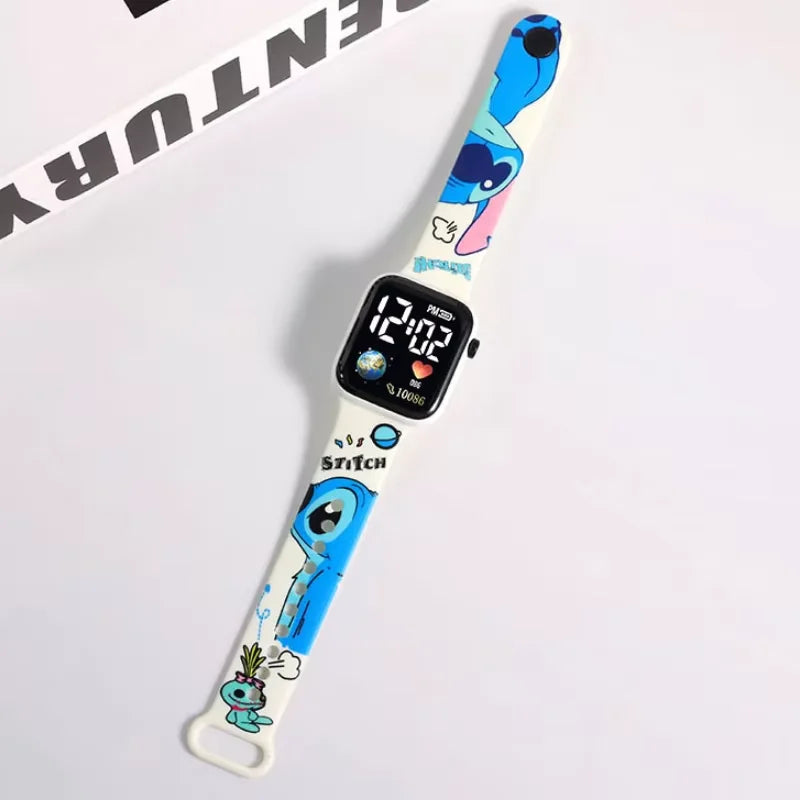 New Cartoon Color Printed Student LED Electronic Watch Fashionable