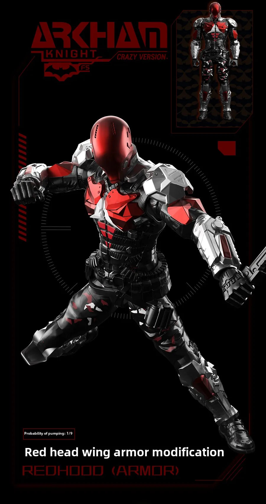 New F5 Batman Arkham Knight Assembled Model Blind Box 11style 10cm Action Figure Collection Model Toys