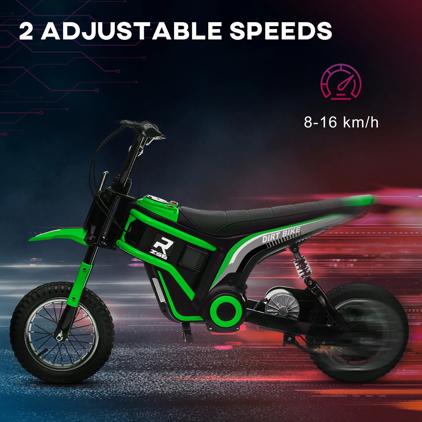 24V Kids Electric Motorbike with Twist Grip Throttle, Music, Horn