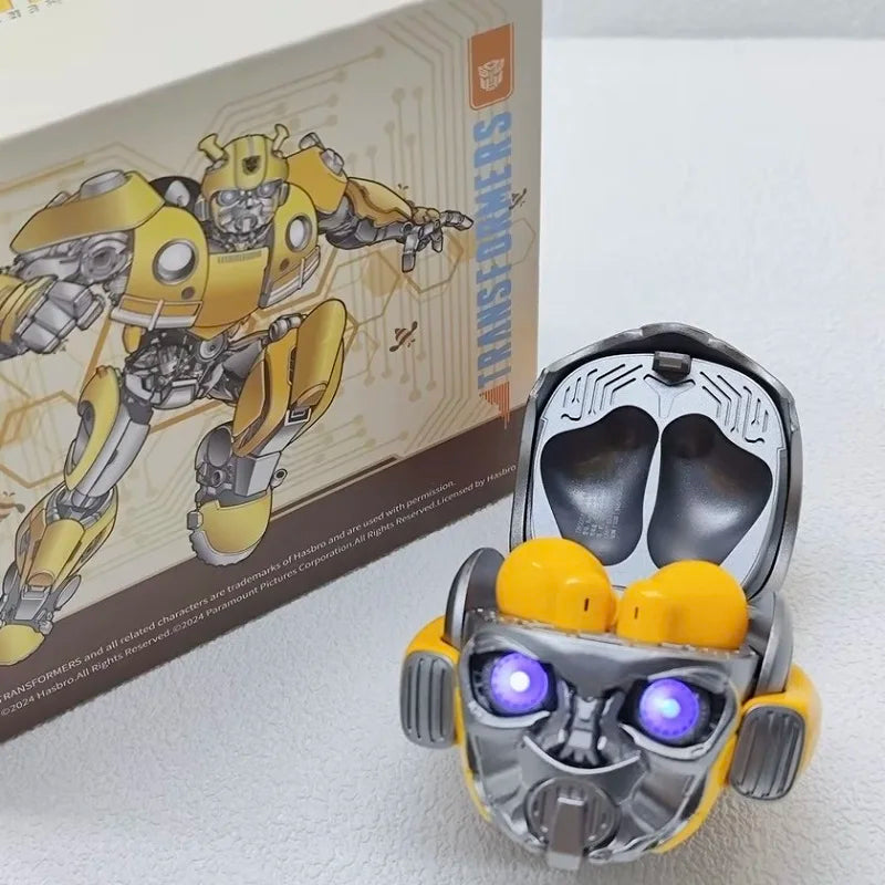 Genuine TRANSFORMERS H1 High-Quality Bluetooth Earphone Cool Bumblebee Mecha-shaped Wireless Headset High Quality Zinc Alloy