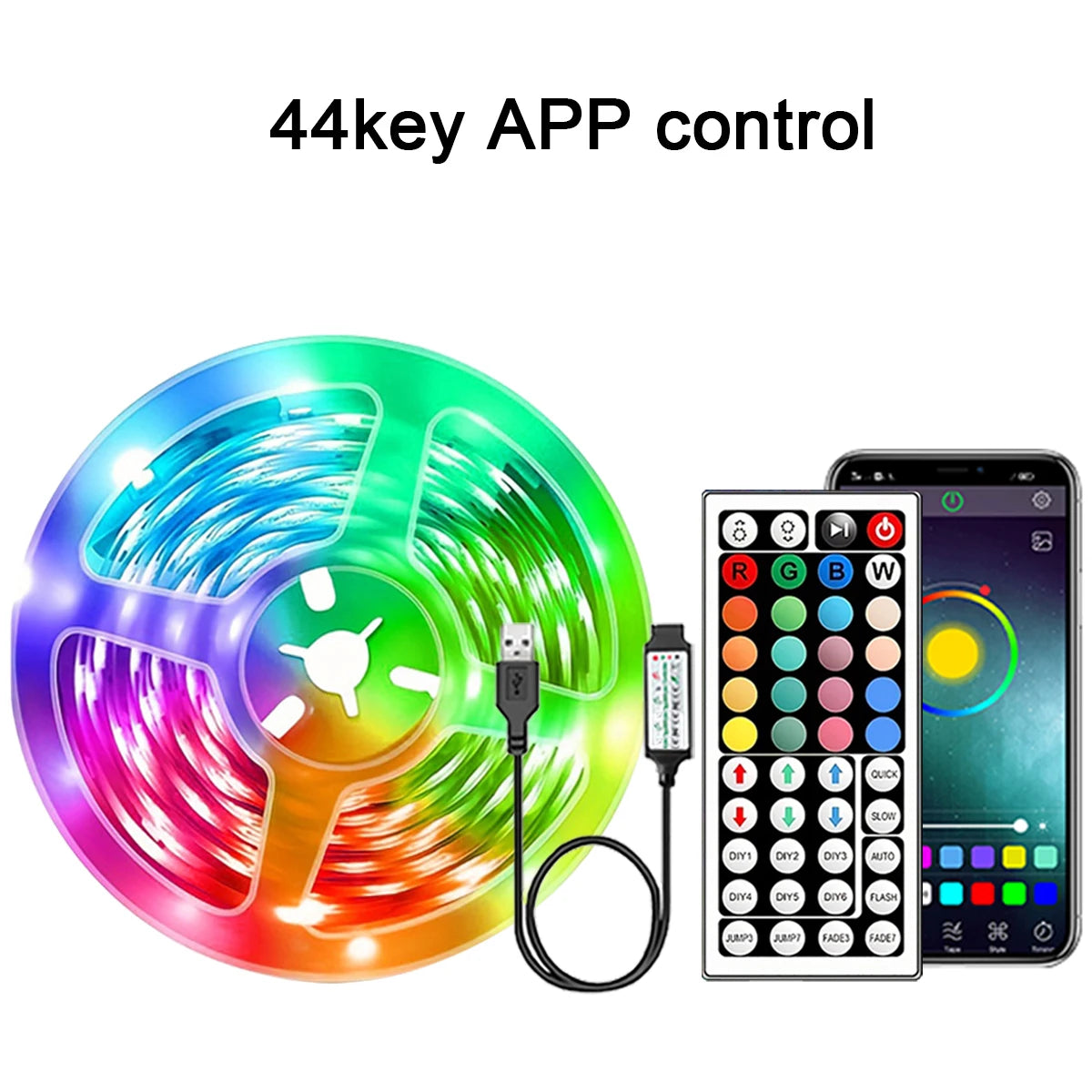 RGB Led Strip Lights 5m 10m 20m 30m Led Room Light with APP Control Flexible Ribbon Luces Led Tape