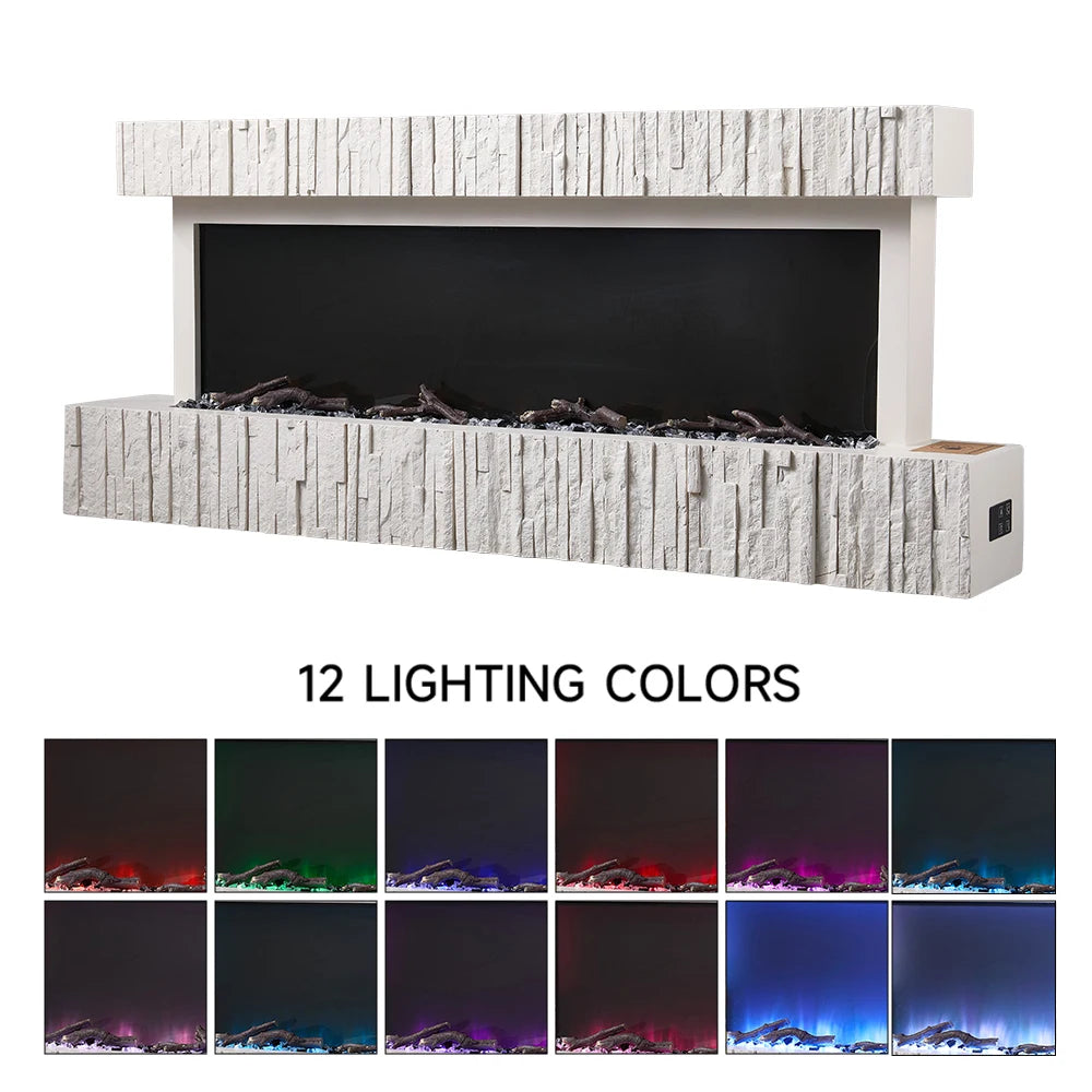 Wall Mounted Electric Fireplace with Remote Control Home Decoration for Living Room