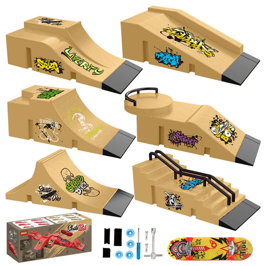 Children Finger Sports Toys Finger Skateboard Game Park Site Set Gift Toys