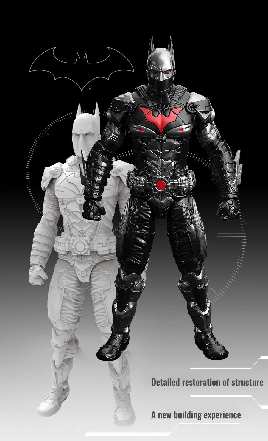 New F5 Batman Arkham Knight Assembled Model Blind Box 7style 10cm Action figures Collection Model Ornaments Toys Gift