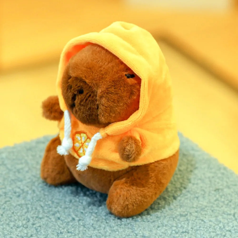 Cute Capybara Plush Toy Hoodie with Wings Simulation Doll Small Size Stuffed Animals