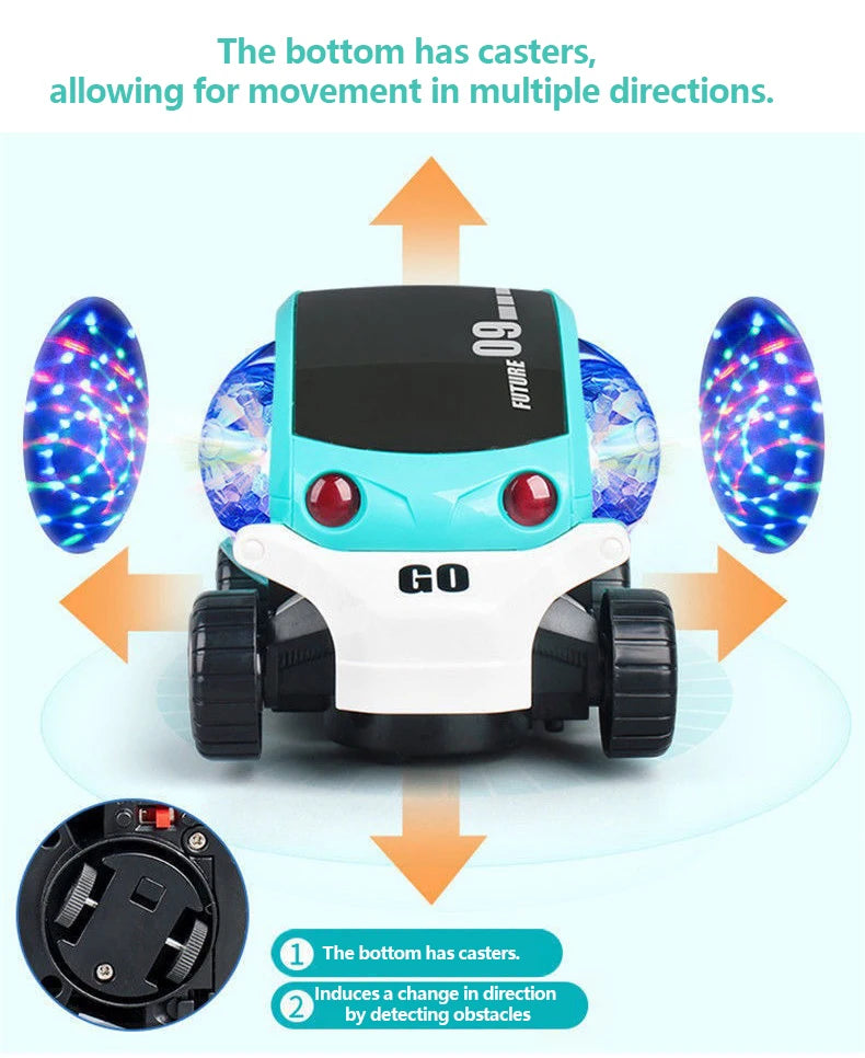 Car Toys Music Lighting Automatic Obstacle Avoidance Electronic Car