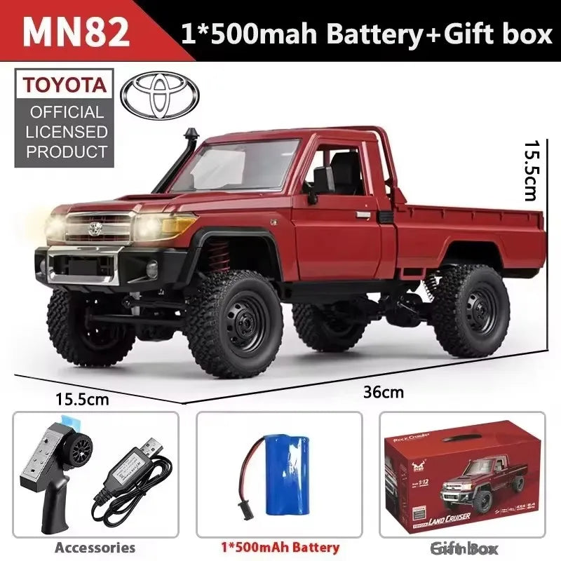 4WD Full Scale RC Pickup Short Truck 2.4G Remote Control Climbing Off-road Car Toys for Kids Christmas Gift