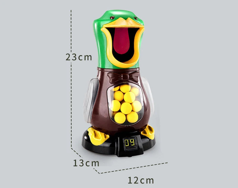 Hungry Shooting Duck Toys Air-powered Gun Soft Bullet Ball With Light Electronic Scoring Games for Kids