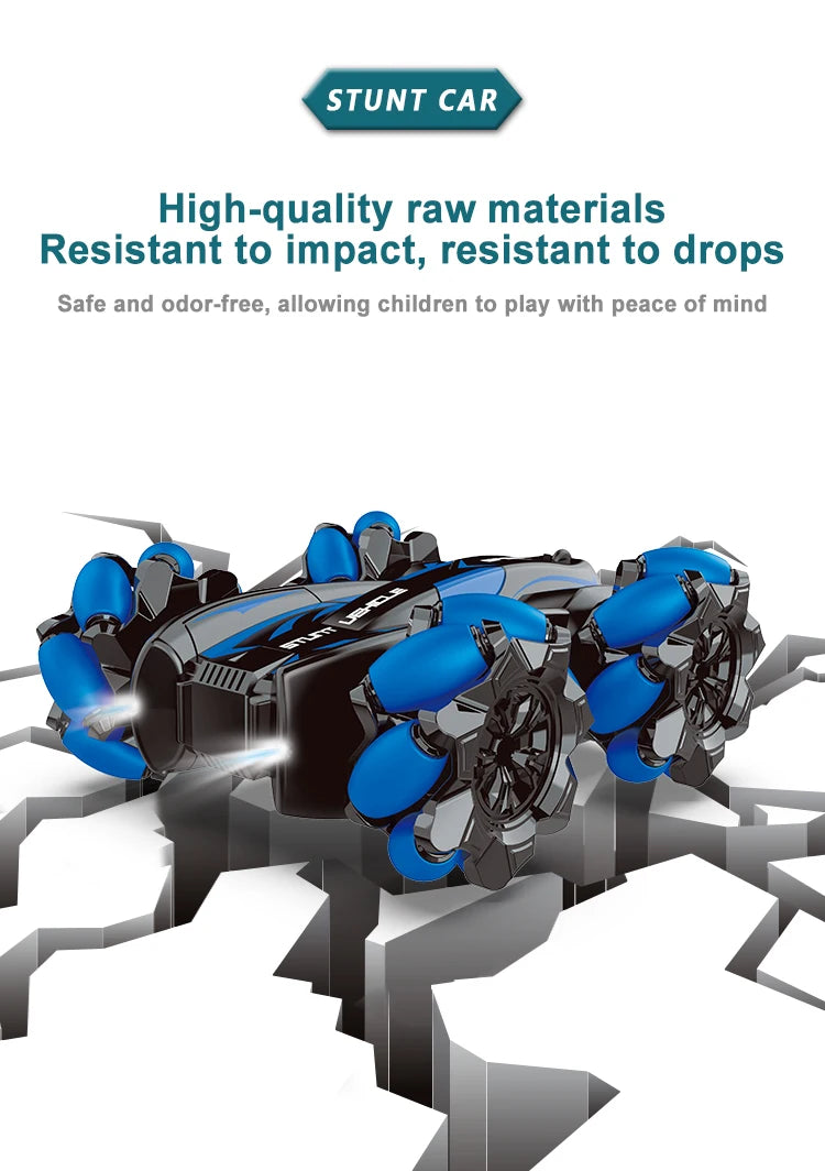 F1 RC Drift Car With Music Led Lights 2.4G Glove Gesture Radio Remote Control Spray Stunt Cars